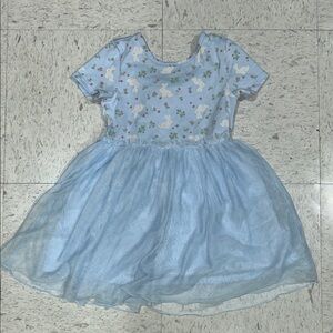 Cat & Jack Light Blue Kids Dress with Floral Print